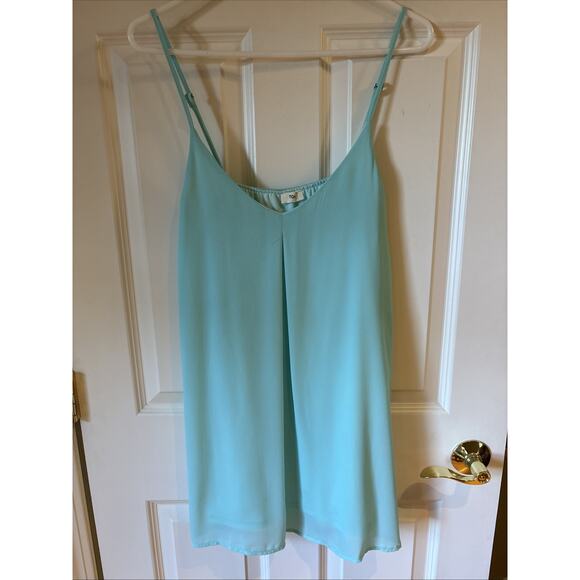 Tobi Sleeveless Mini Slip Dress Medium Summer travel Dress mint green lined - Picture 1 of 10